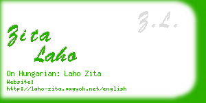zita laho business card